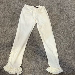 Mustard Pie White Colored Pearl Pants